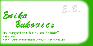 eniko bukovics business card